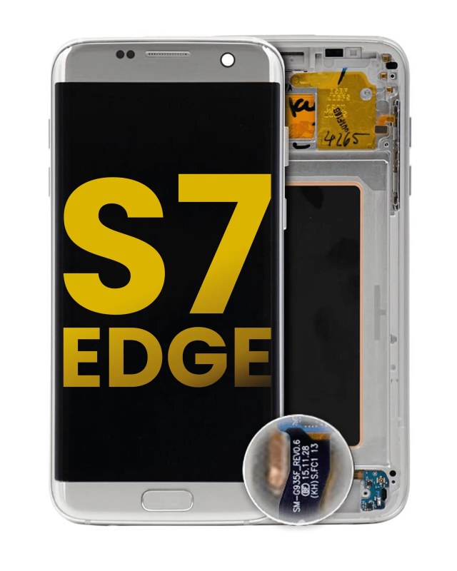 Display OLED completo con Frame per Samsung Galaxy S7 Edge (International / G935F) (Refurbished) (Argento)