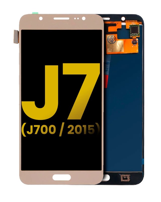 Display OLED completo senza Frame per Samsung Galaxy J7 (J700 / 2015) (Refurbished) (Oro)