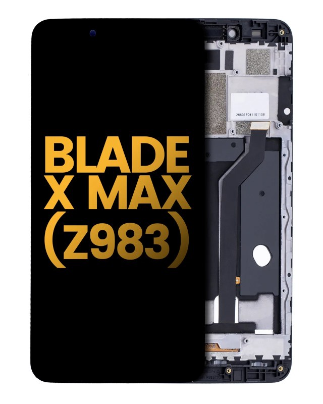 Display LCD completo con Frame per ZTE Blade X Max (Z983) (Refurbished) (Nero)