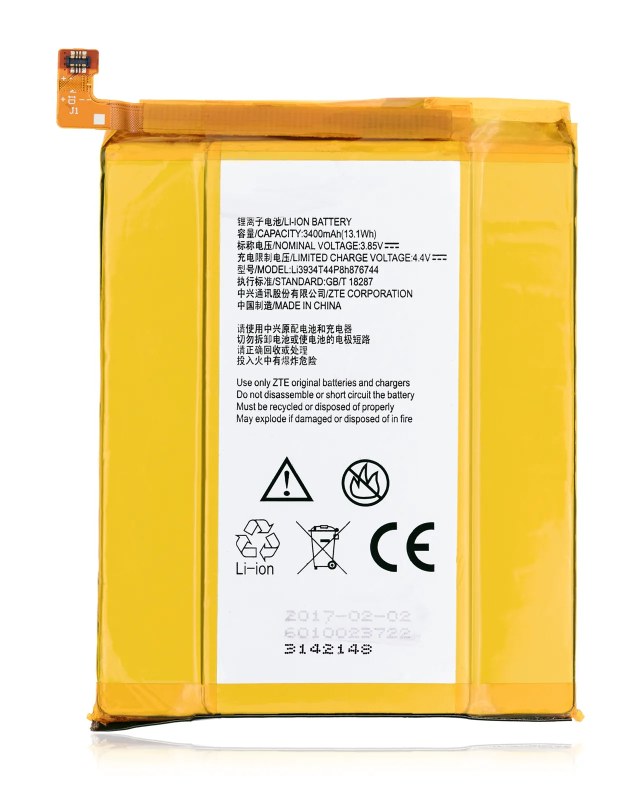 Batteria di ricambio per ZTE Blade X Max (Z983) / ZMax Pro (Z981) / Imperial Max (Z963) / Max Duo LTE (Z962) / Grand X Max 2 (Z988) (Li3934T44P8h876744)
