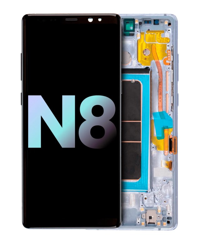 Display OLED completo con Frame per Samsung Galaxy Note 8 (Service Pack) (Orchid Grigio)