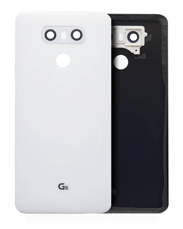 vetro cover posteriore con adesivo Pre-Installed per LG G6 (Mystic Bianco)
