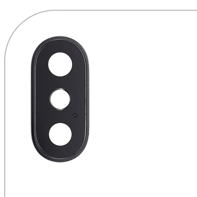Lente fotocamera posteriore con staffa e Cornice per iPhone X (Grigio siderale)