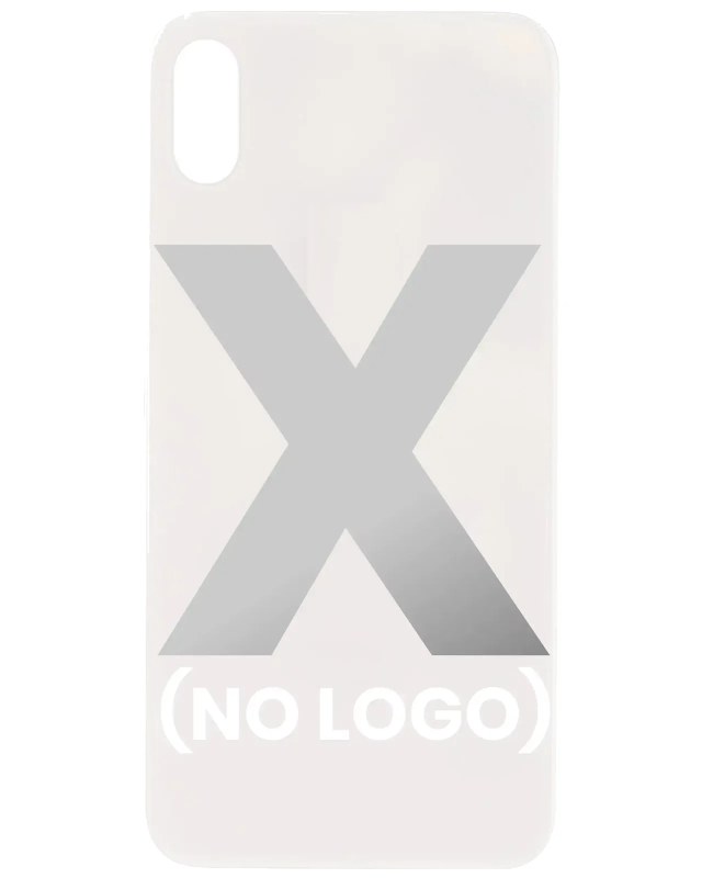 vetro cover posteriore per iPhone X (No Logo) (Argento)