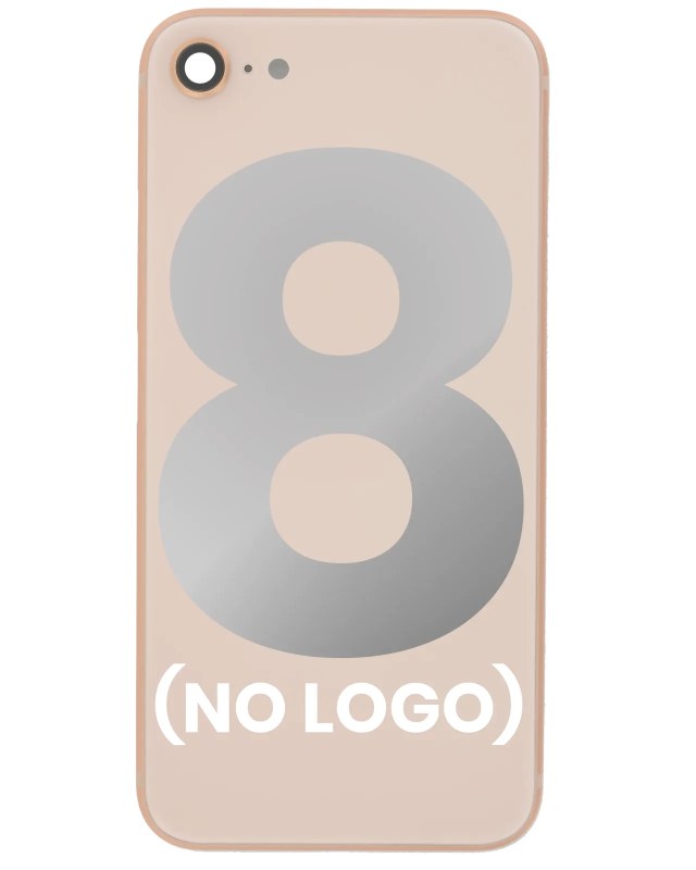 vetro cover posteriore con Lente fotocamera posteriore per iPhone 8 (No Logo) (Oro)