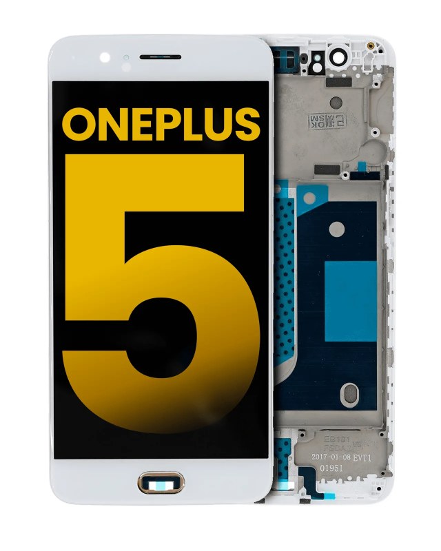 Display OLED completo con Frame per OnePlus 5 (Refurbished) (Bianco)
