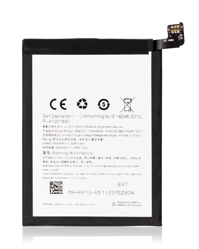 Batteria di ricambio per OnePlus 3 (A3000 / A3003) (BLP613)