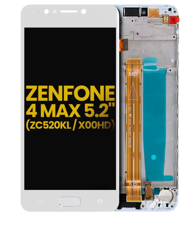 Display LCD completo con Frame per Asus ZenFone 4 Max 5.2" (ZC520KL / 2017) (Refurbished) (Bianco)