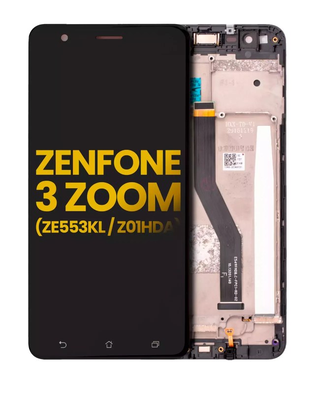 Display LCD completo con Frame per Asus ZenFone 3 Zoom (ZE553KL / 2017) (Refurbished) (Nero)