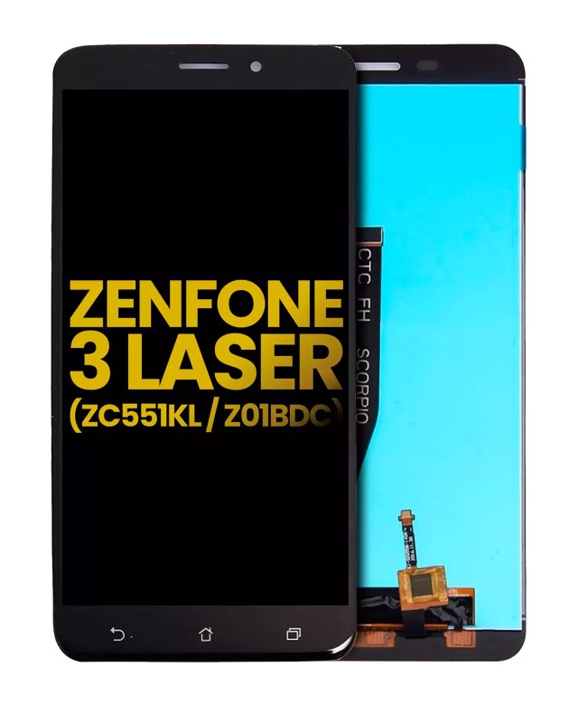 Display LCD completo senza Frame per Asus ZenFone 3 Laser (ZC551KL / 2016) (Refurbished) (Nero)
