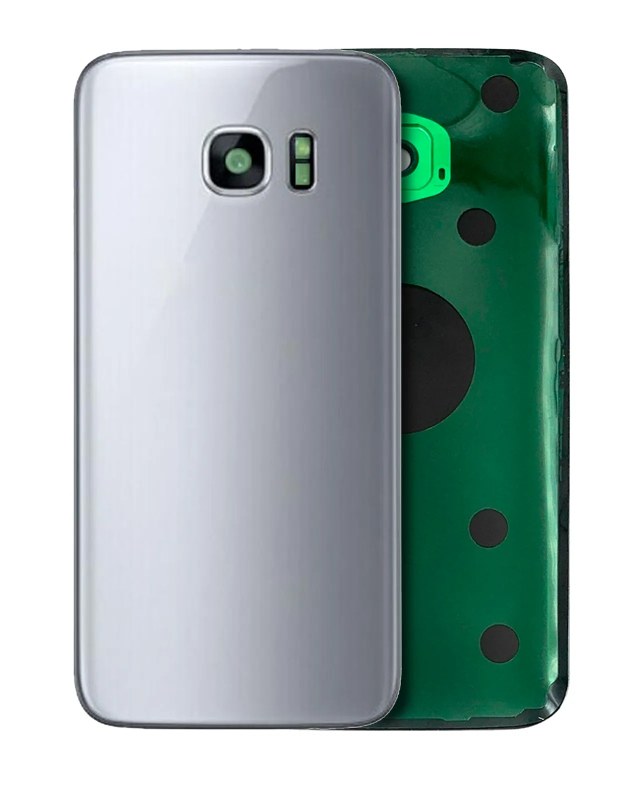 vetro cover posteriore con Vetro fotocamera per Samsung Galaxy S7 (No Logo) (Argento)