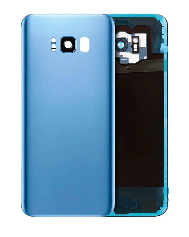 vetro cover posteriore con Vetro fotocamera per Samsung Galaxy S8 Plus (No Logo) (Coral Blu)