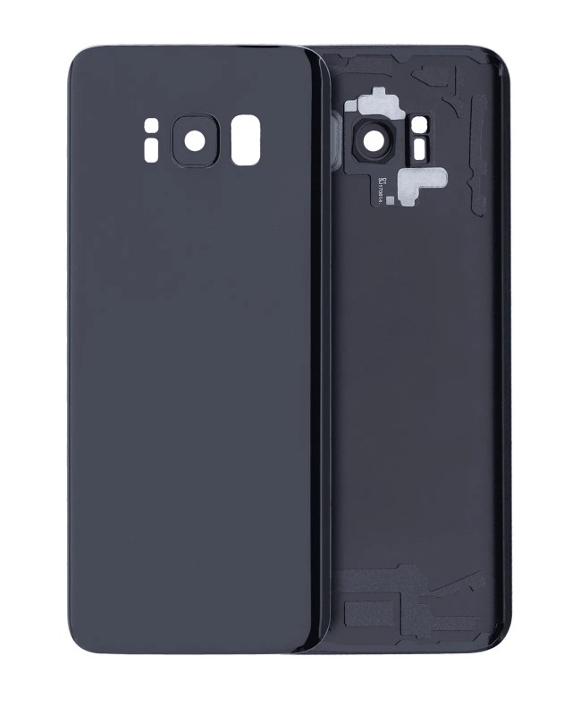 vetro cover posteriore con Vetro fotocamera per Samsung Galaxy S8 (Service Pack) (Mezzanotte Nero)