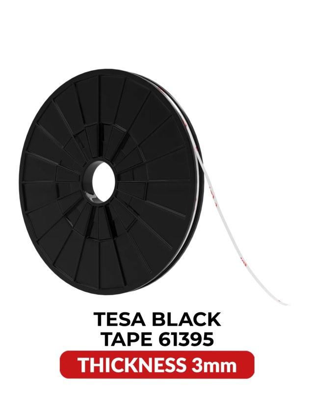 Double-Sided Acrylic Nero Adesivo (3MM x 25M) (Tesa Model # 61395)