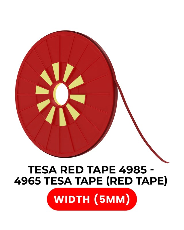 Double-Sided Polyester Rosso Adesivo (5MM X 25M) (Tesa Model # 4965)