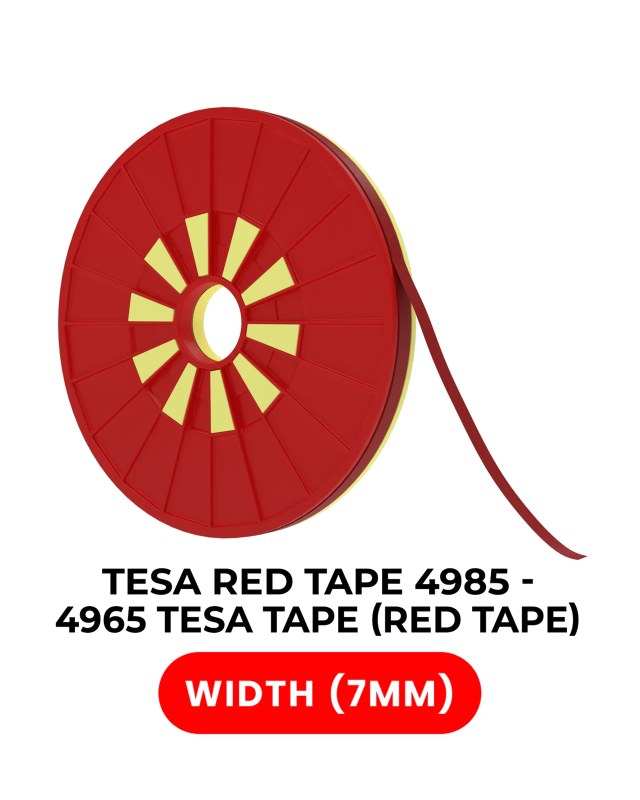 Double-Sided Polyester Rosso Adesivo (7MM X 25M) (Tesa Model # 4965)