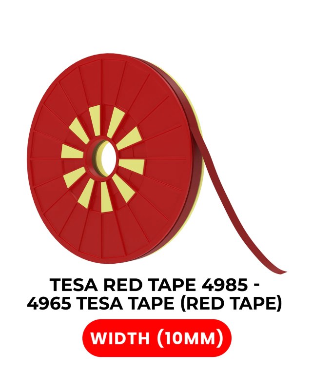 Double-Sided Polyester Rosso Adesivo (10MM X 25M) (Tesa Model # 4965)