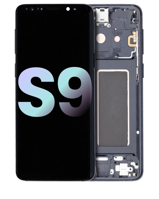 Display OLED completo con Frame per Samsung Galaxy S9 (Service Pack) (Mezzanotte Nero)