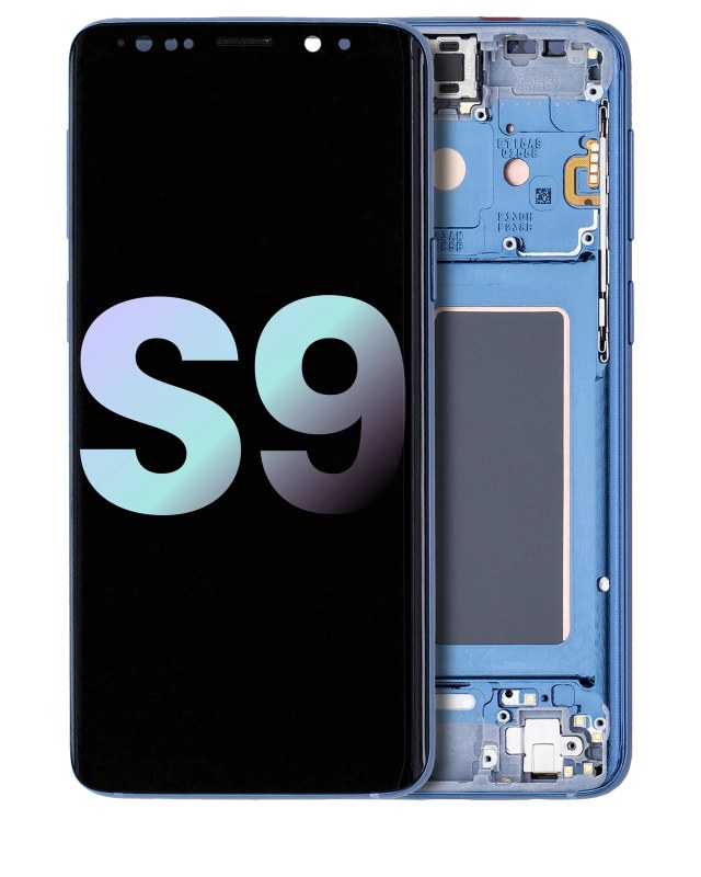 Display OLED completo con Frame per Samsung Galaxy S9 (Service Pack) (Coral Blu)
