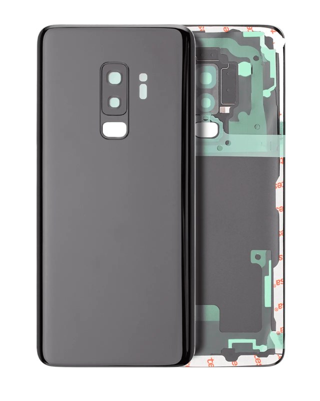 vetro cover posteriore con Vetro fotocamera per Samsung Galaxy S9 Plus (No Logo) (Mezzanotte Nero)