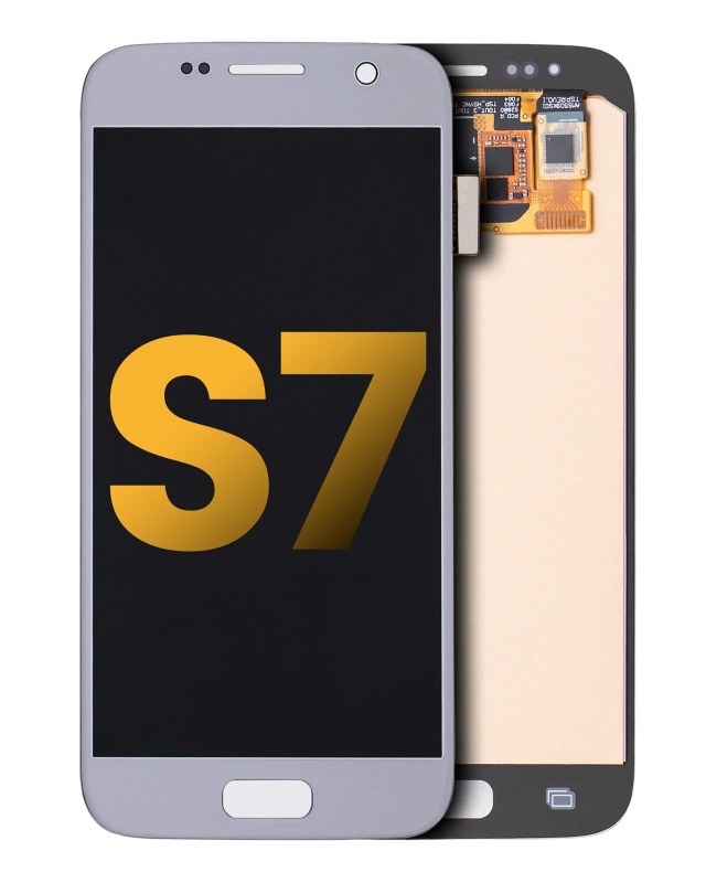 Display OLED completo senza Frame per Samsung Galaxy S7 (Refurbished) (Argento Titanio)