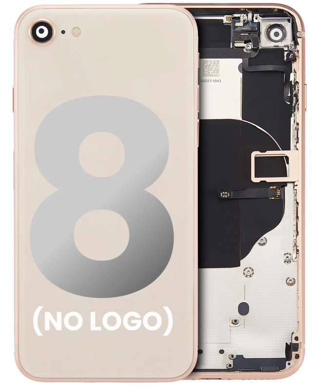 Scocca posteriore W/ Small Components Pre-Installed per iPhone 8 (No Logo) (Aftermarket Plus) (Oro)