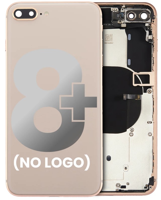 Scocca posteriore W/ Small Components Pre-Installed per iPhone 8 Plus (No Logo) (Aftermarket Plus) (Oro)
