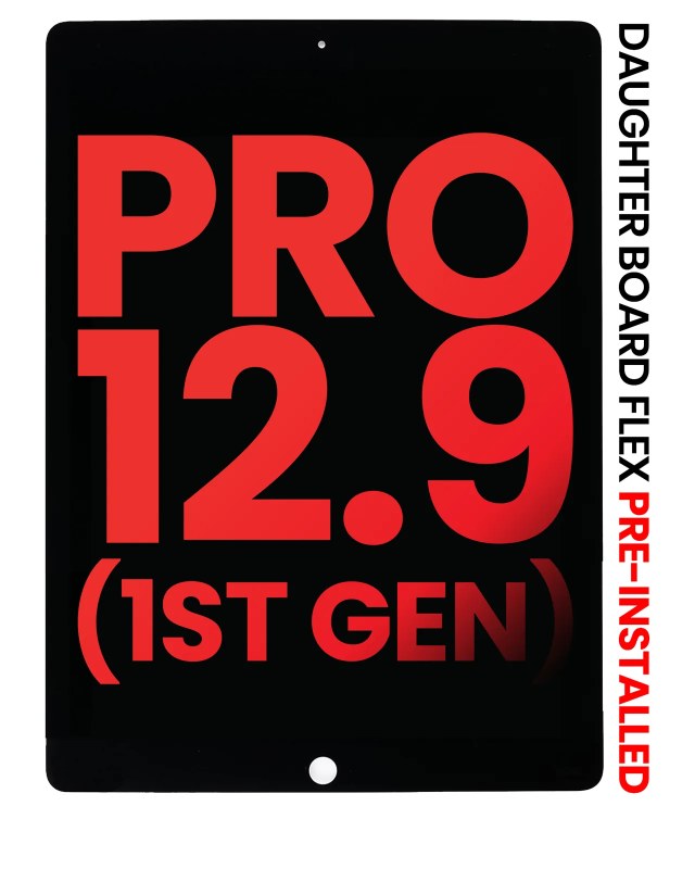 Display LCD completo con Touch screen e Daughter Scheda flat Pre-Installed per iPad Pro 12.9" 1st Gen (2015) (Aftermarket Plus) (Nero)