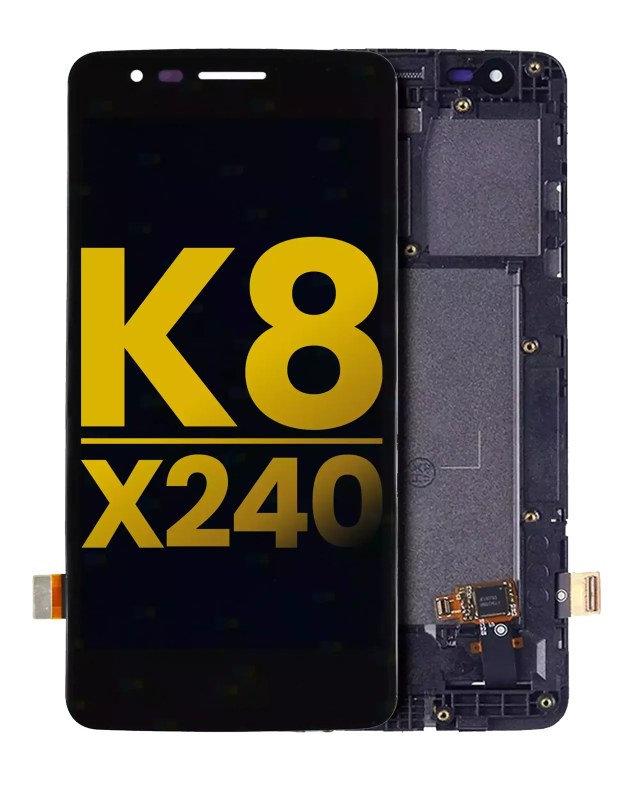 Display LCD completo con Frame per LG K8 (2017) / Aristo (International Version) (Refurbished) (Nero)