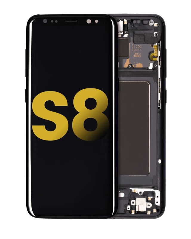 Display OLED completo con Frame per Samsung Galaxy S8 (Refurbished) (Mezzanotte Nero)