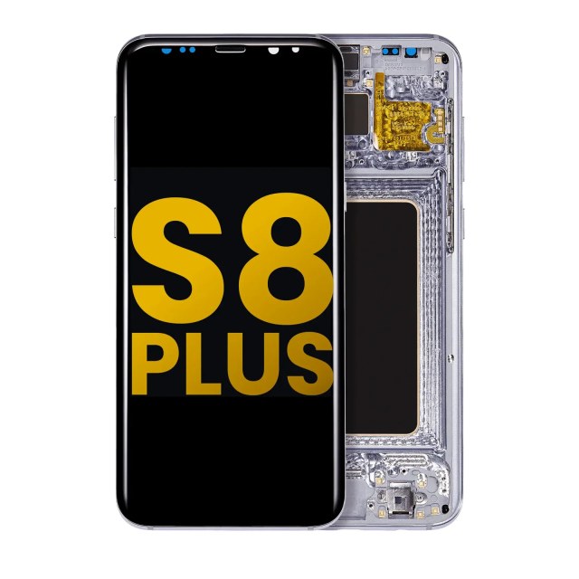 Display OLED completo con Frame per Samsung Galaxy S8 Plus (Refurbished) (Arctic Argento)
