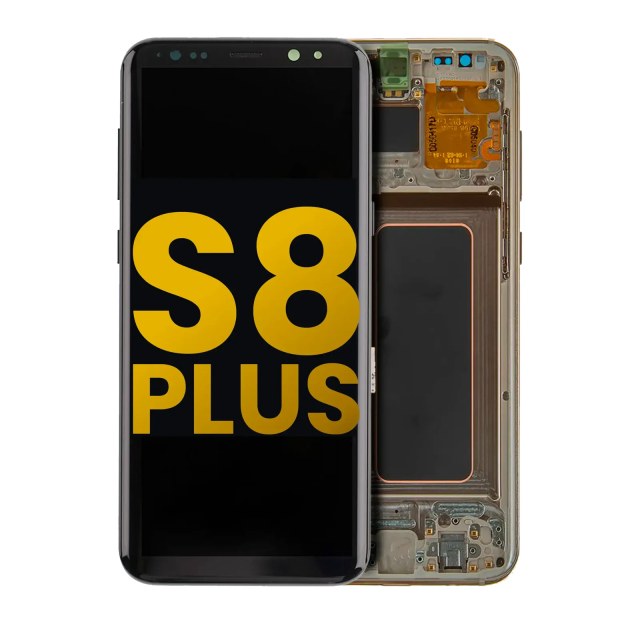 Display OLED completo con Frame per Samsung Galaxy S8 Plus (Refurbished) (Maple Oro)
