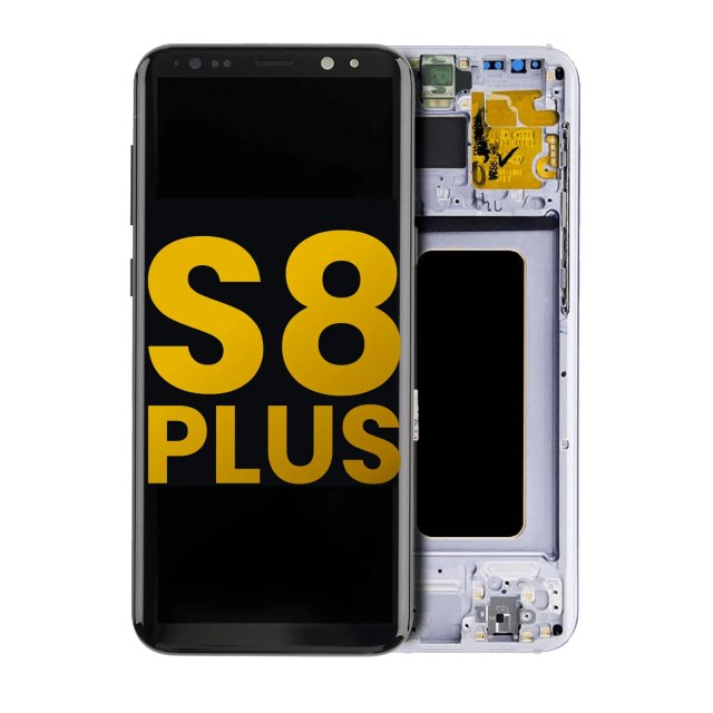 Display OLED completo con Frame per Samsung Galaxy S8 Plus (Refurbished) (Orchid Grigio)