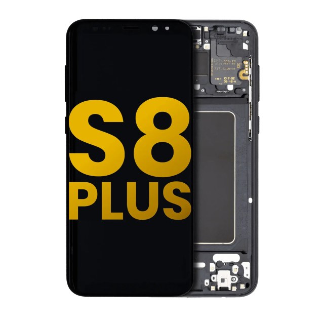 Display OLED completo con Frame per Samsung Galaxy S8 Plus (Refurbished) (Mezzanotte Nero)