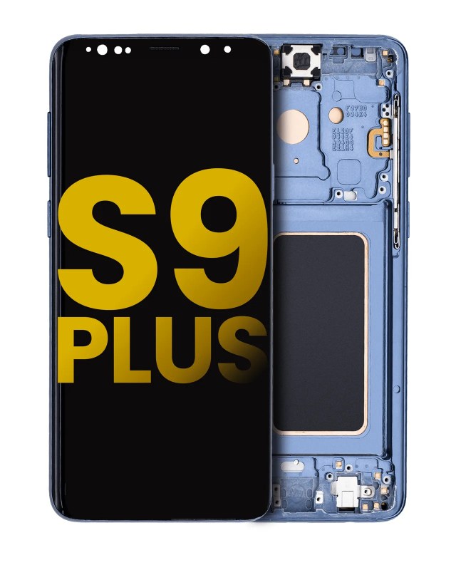 Display OLED completo con Frame per Samsung Galaxy S9 Plus (Refurbished) (Coral Blu)