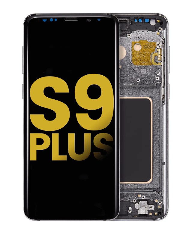 Display OLED completo con Frame per Samsung Galaxy S9 Plus (Refurbished) (Titanio Grigio)