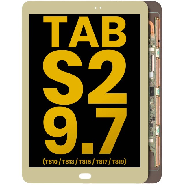 Display OLED completo senza Frame per Samsung Galaxy Tab S2 9.7" (T810 / T813 / T815 / T817 / T819) (2015) (Refurbished) (Oro)
