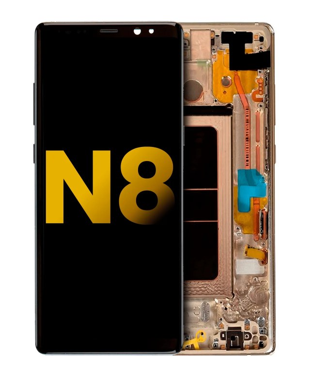 Display OLED completo con Frame per Samsung Galaxy Note 8 (Refurbished) (Maple Oro)