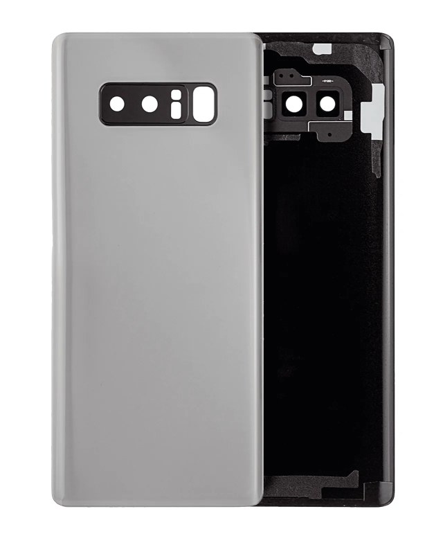 vetro cover posteriore con Vetro fotocamera per Samsung Galaxy Note 8 (No Logo) (Argento)