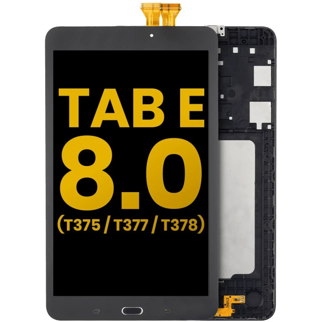Display LCD completo con Frame per Samsung Galaxy Tab E 8.0" (T375 / T377 / T378) (2016) (Refurbished) (Nero)