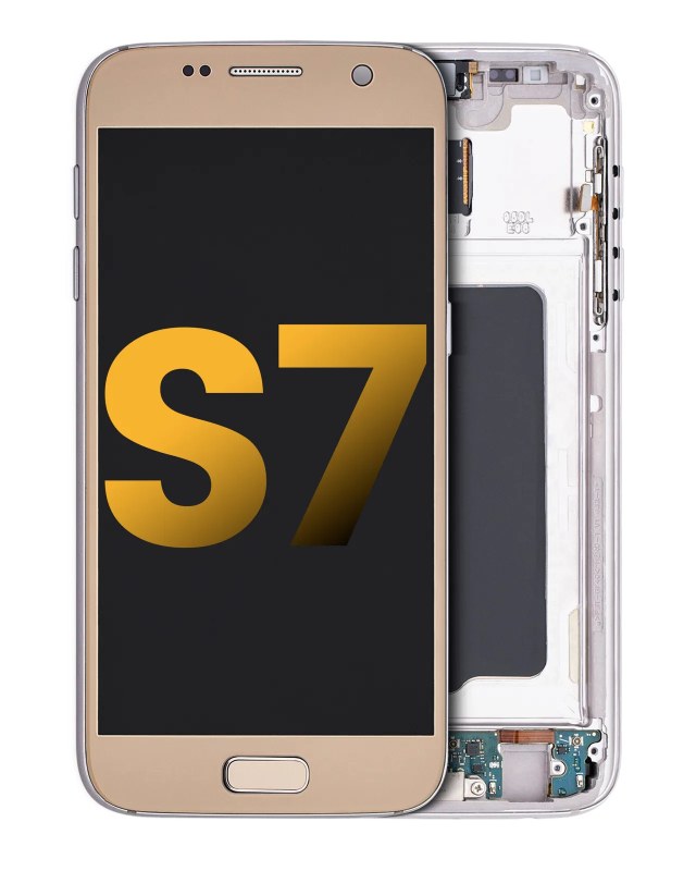 Display OLED completo con Frame per Samsung Galaxy S7 (Refurbished) (All US Models) (Oro platino)