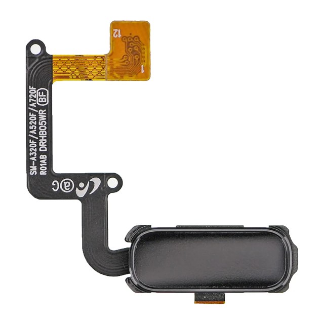 Fingerprint Reader con flat per Samsung Galaxy A3 (A320 / 2017) / A5 (A520 / 2017) / A7 (A720 / 2017) (Nero)