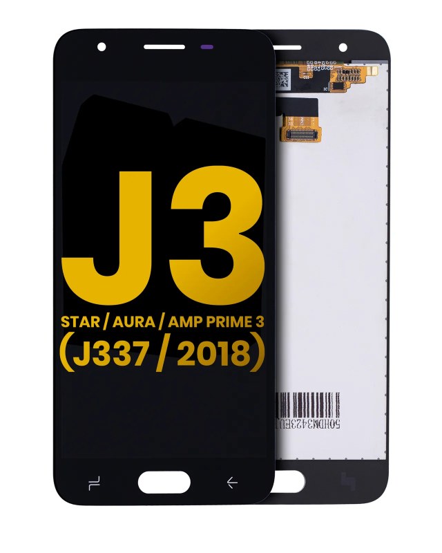 Display LCD completo senza Frame per Samsung Galaxy J3 Star / Aura / Amp Prime 3 (J337 / 2018) (Refurbished) (Nero)