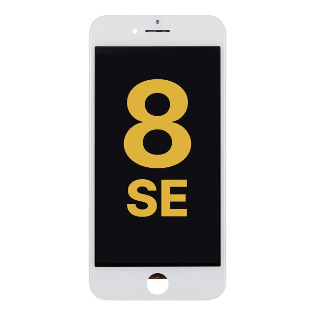 Display LCD completo con Steel Plate per iPhone 8 / SE (2020 / 2022) (Refurbished) (Bianco)