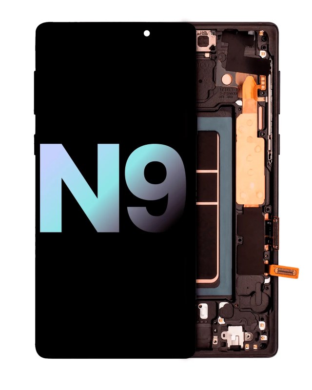 Display OLED completo con Frame per Samsung Galaxy Note 9 (Service Pack) (Mezzanotte Nero)