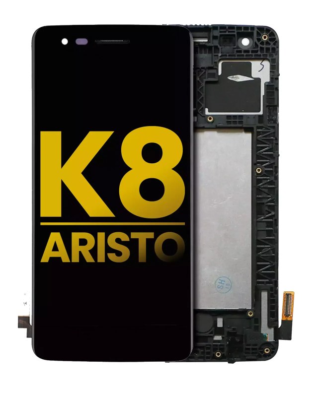 Display LCD completo con Frame per LG K8 (2017) / Aristo (US Version) (Refurbished) (Nero)