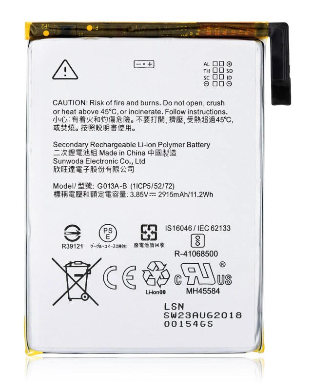 Batteria di ricambio per Google Pixel 3 (G013A-B)