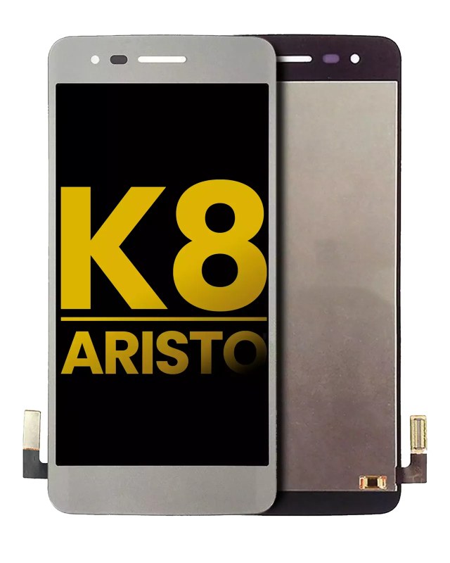 Display LCD completo senza Frame per LG K8 (2017) / Aristo (US Version) (Refurbished) (Argento)