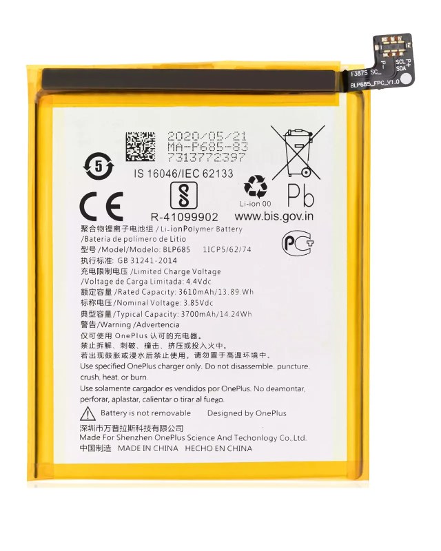 Batteria di ricambio per OnePlus 6T / 7 (BLP685)
