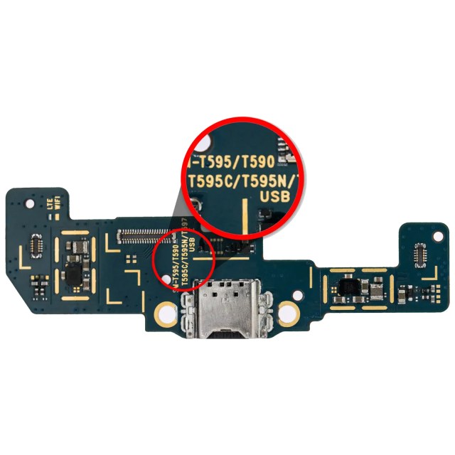 Connettore di ricarica con scheda per Samsung Galaxy Tab A 10.5" (T590 / T595 / T597) (2018) (Premium)